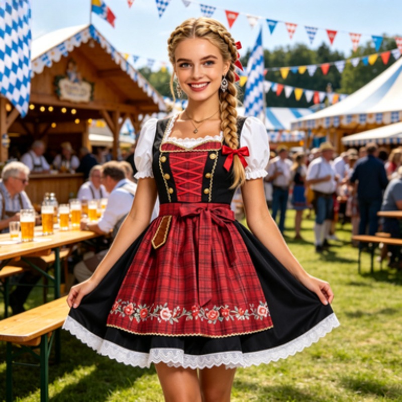 Beer & Wine Jockey Plaza Shopping - Dames Oktoberfest-kostuum, traditioneel biermeisjeskostuum voor Halloween,