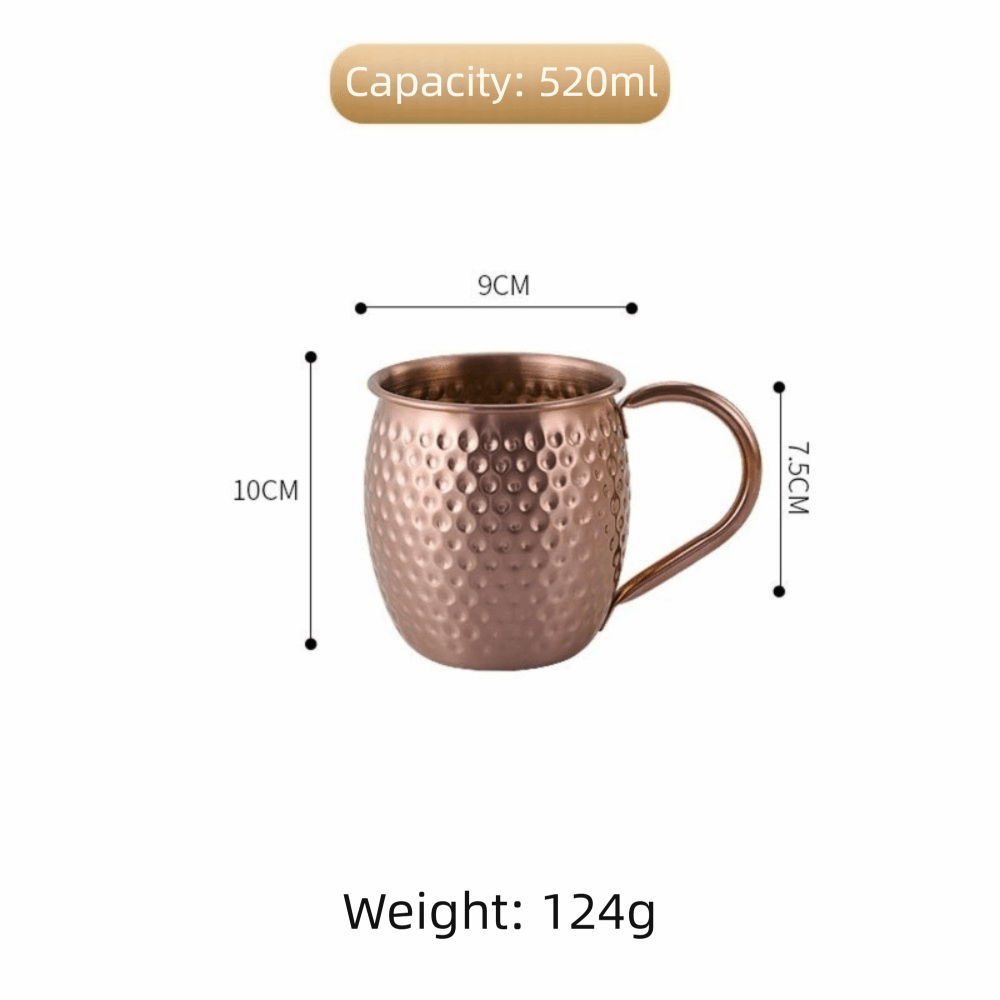 Wine Beer Coffee - Creatieve 520ml Moscow Mule-mok Roestvrijstalen biermok,