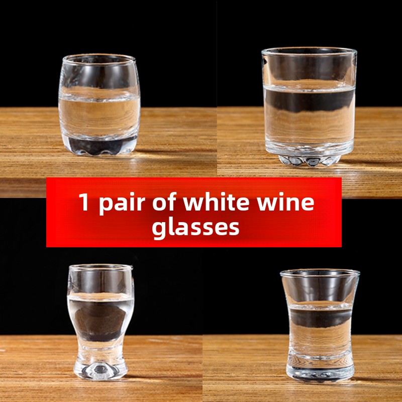 Wine Beer Foot - Dikke glazen witte wijnglazen, kleine likeurglazen,