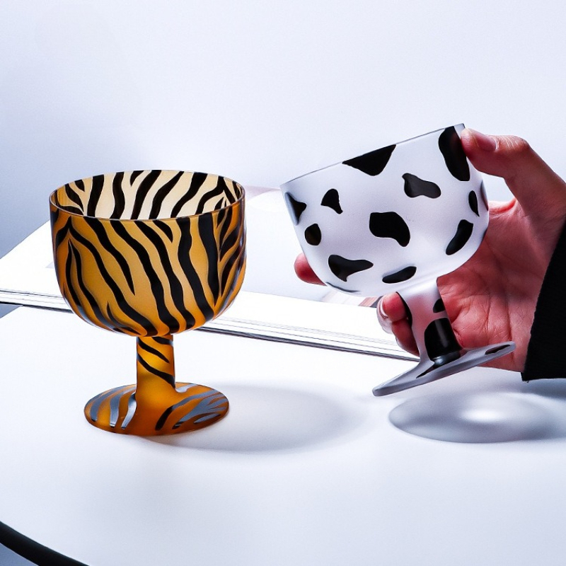 Wine Beer Foot - Creatieve Cartoon Dessertbekers met hoge voet,