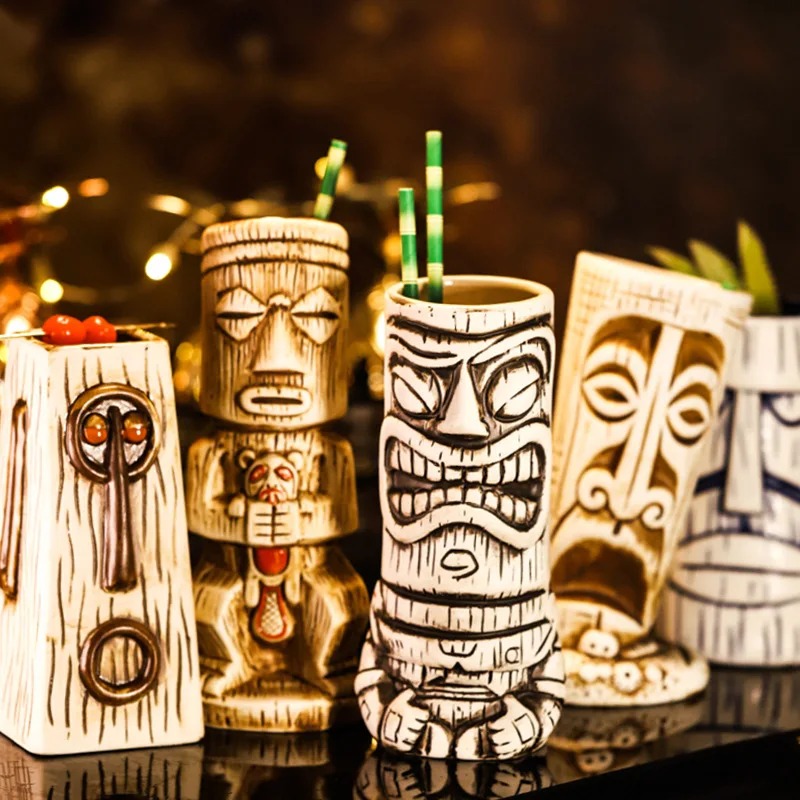 Wine Beer Coffee - Creatieve keramische mok sjamaan totem gezicht