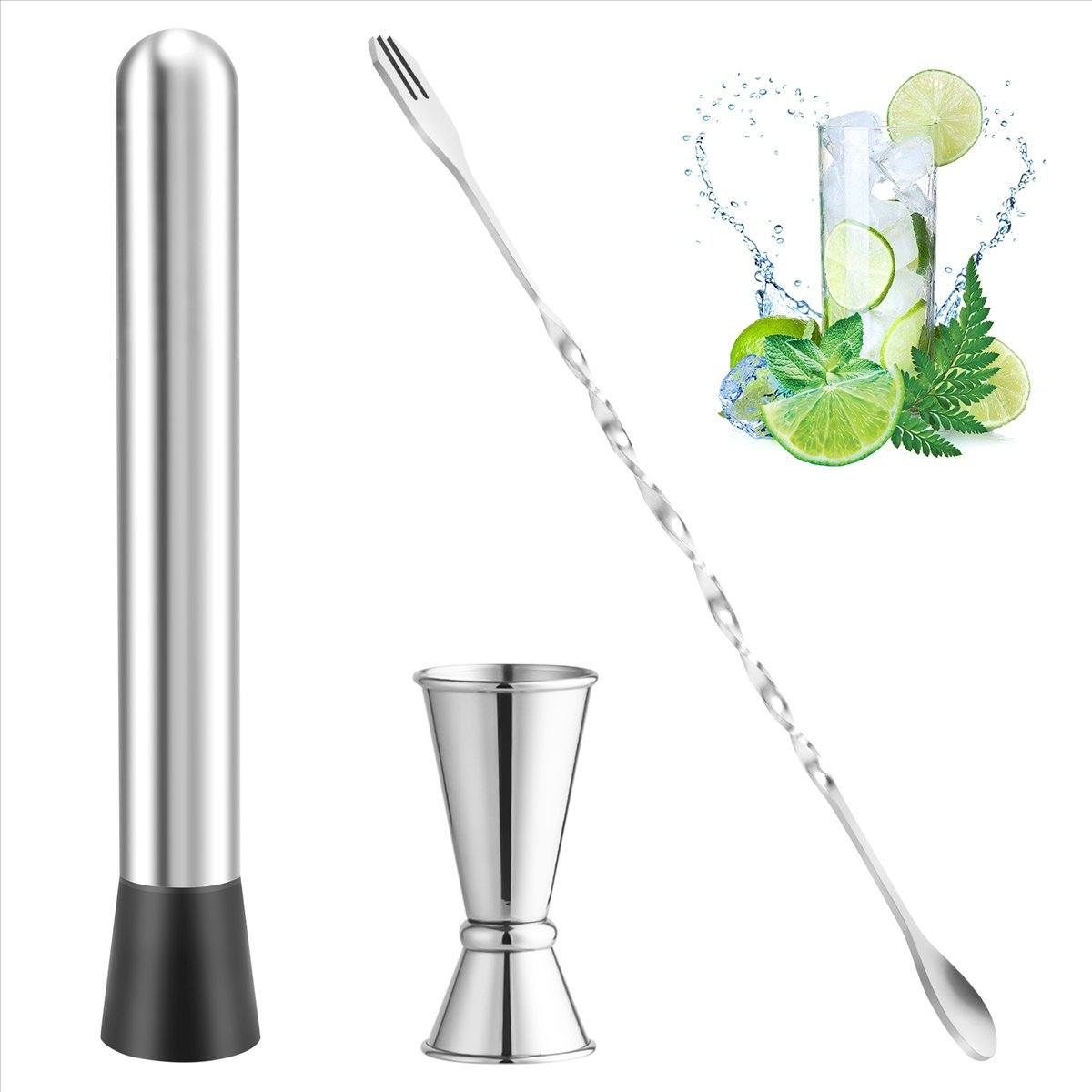 COFA roestvrijstalen muddler v - Muddler Cocktail Bar recensie en prijs