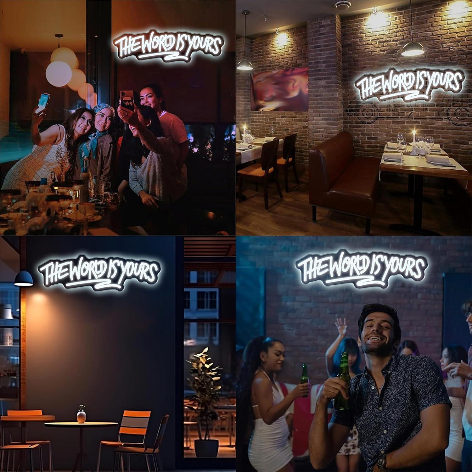 De wereld is van jou Neonbord  - Beer & Wine Jockey Plaza Shopping recensie en prijs